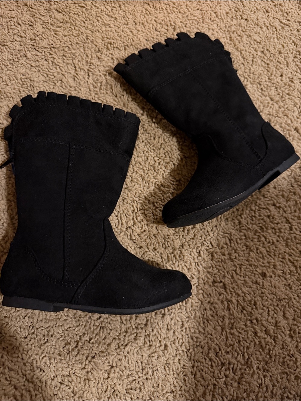 Sonoma Black Kids Fringed Mid-Calf Boots